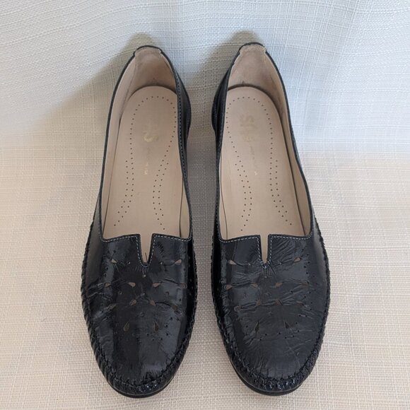 S.A.S Sonyo Black Patent Leather Heels Women's Size 10 - Picture 2 of 9